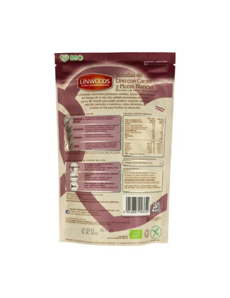 Semillas de Lino con Cacao y Moras 200 g Linwoods