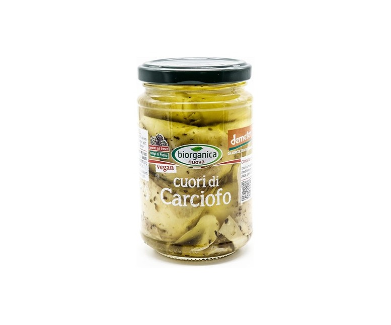 Corazones de alcachofa en aceite 280 g Biorganica Nuova