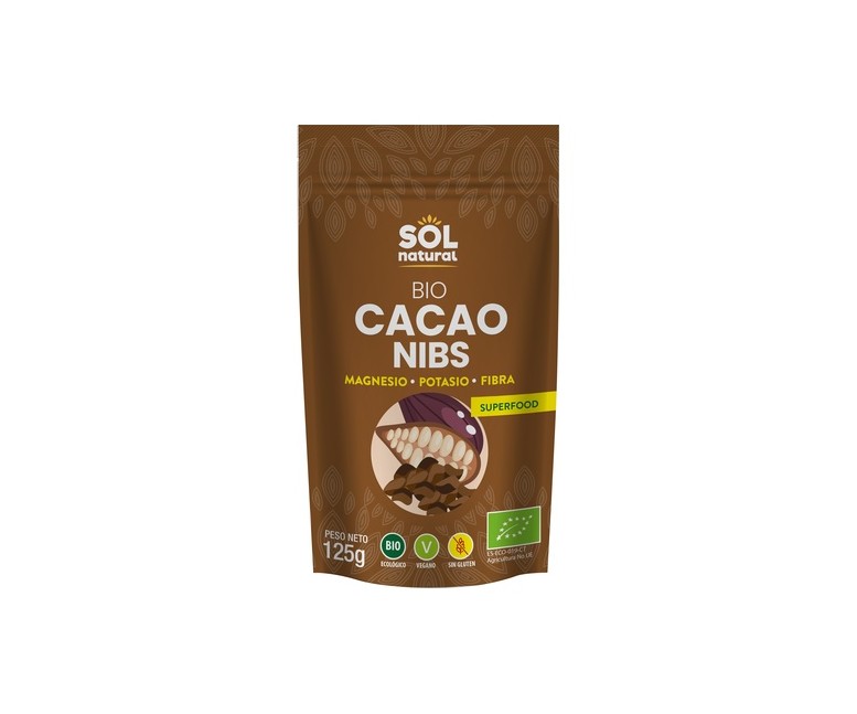 Cacao nibs Bio 125 g Sol Natural