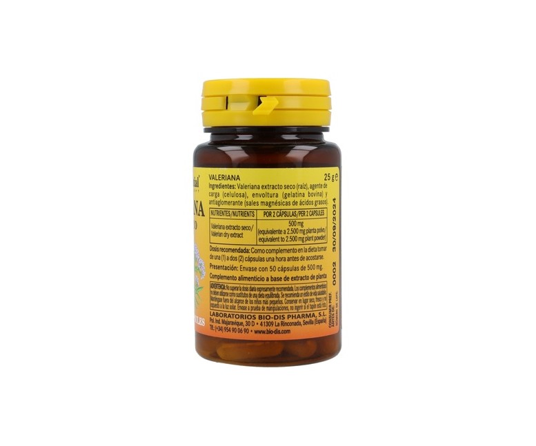Valeriana 250mg (ext.seco) 50 cápsulas Nature essential