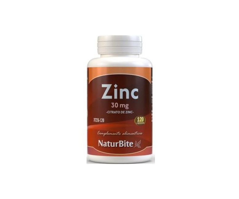 Zinc citrato 30mg 120 comprimidos Naturbite
