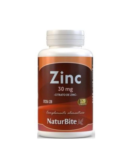 Zinc citrato 30mg 120 comprimidos Naturbite