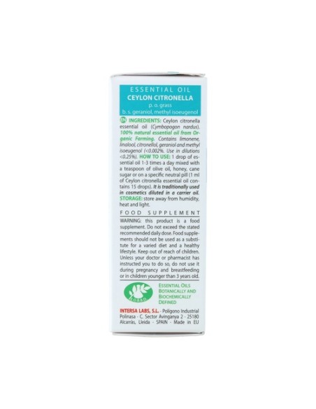 Aceite esencial Citronela de Ceilán Bio 10 ml Esential Aroms