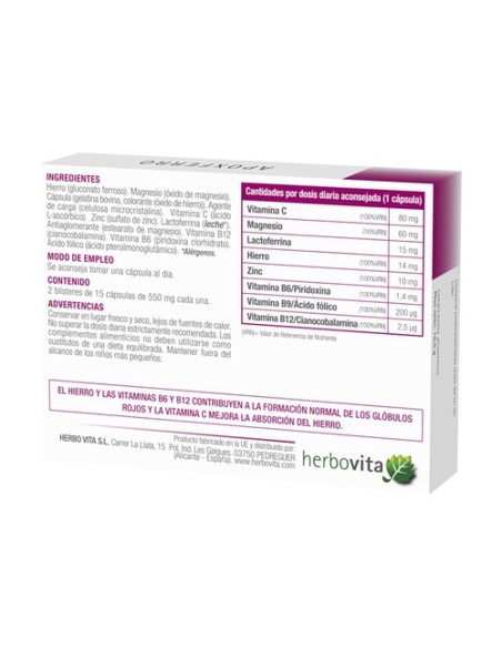 Apoxferro 30 cápsulas Herbovita