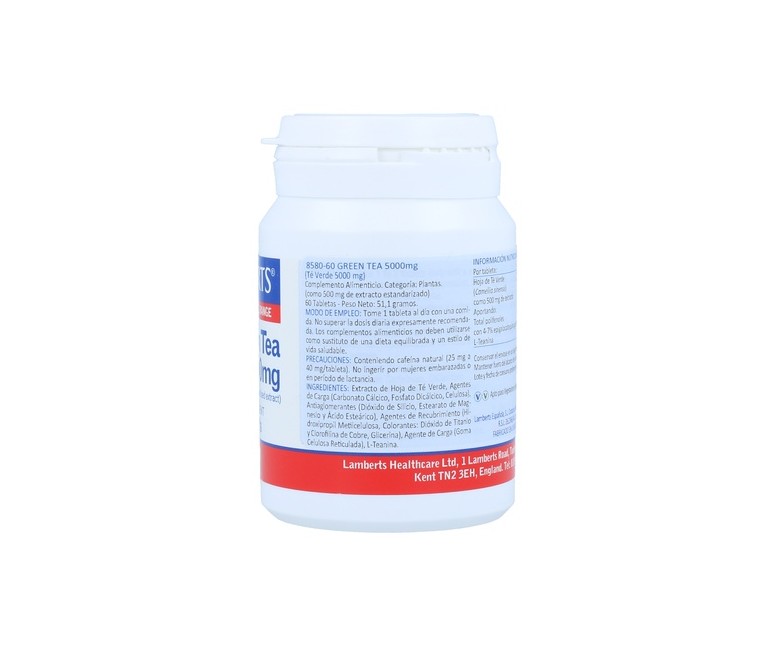 Té verde 60 tabletas de 5000mg Lamberts