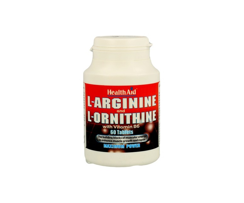 L-Arginina y L-Ornitine 60 comprimidos Health Aid