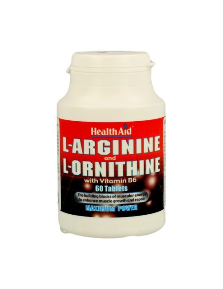 L-Arginina y L-Ornitine 60 comprimidos Health Aid