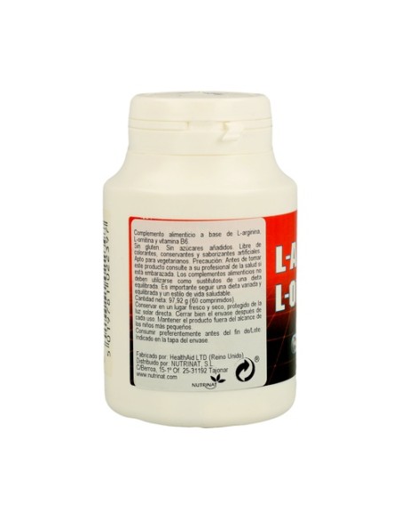 L-Arginina y L-Ornitine 60 comprimidos Health Aid