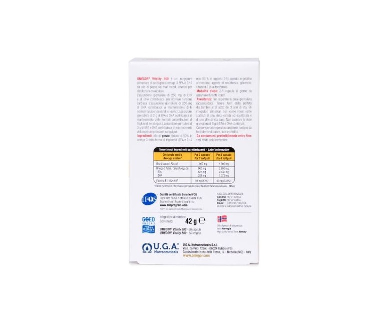 Omegor vitality 500 60 cápsulas Uga Nutraceuticals
