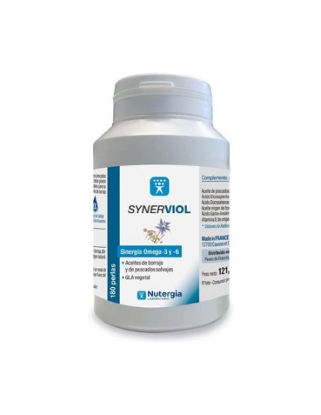 Synerviol sinergia de omega 3 y 6 180 perlas Nutergia
