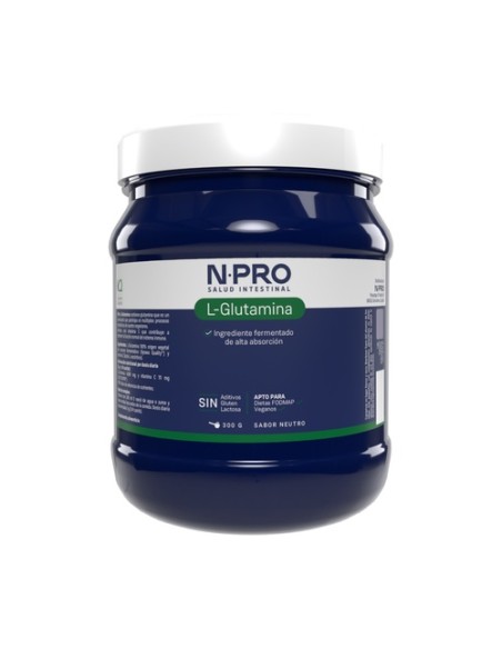 NPro L-Glutamina (regeneración intestinal) 300 g de polvo (Neutro) NPro