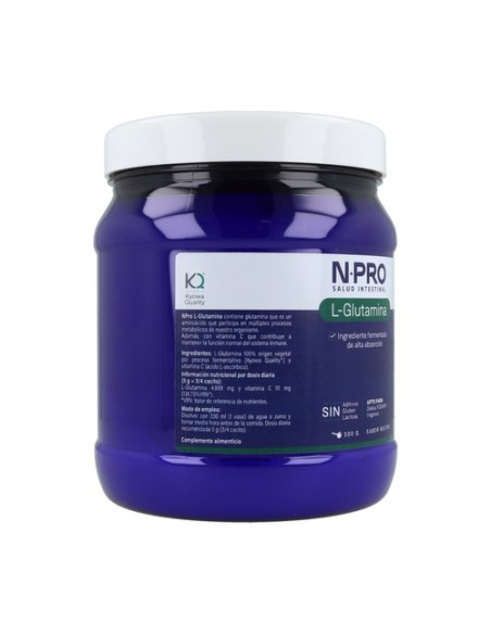 NPro L-Glutamina (regeneración intestinal) 300 g de polvo (Neutro) NPro