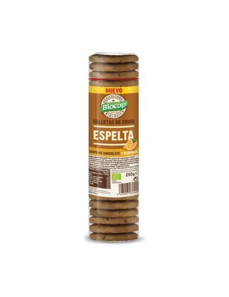 Galleta espelta chips choco naranja 250 g Biocop