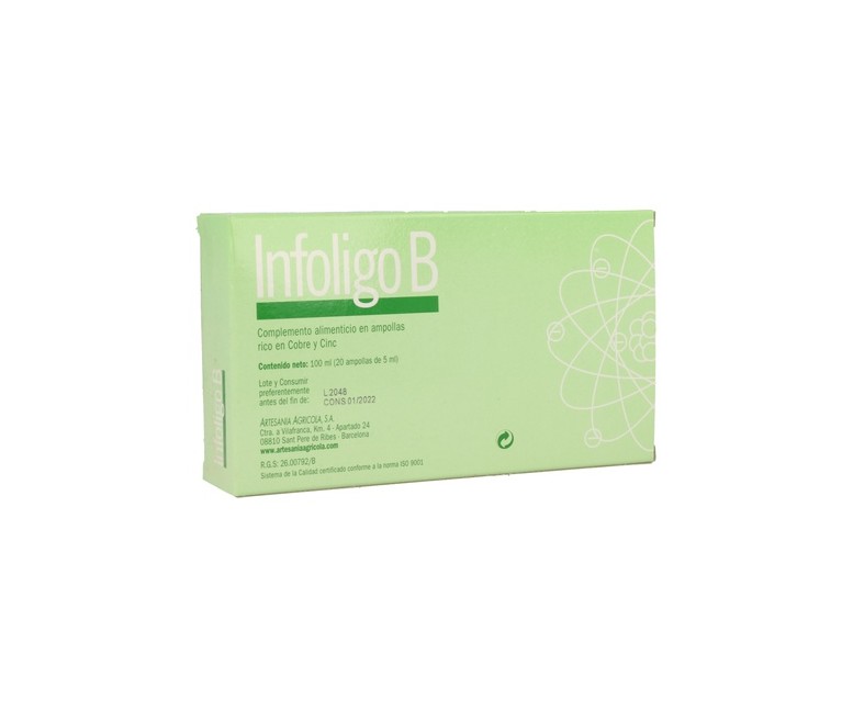 Infoligo B 20 ampollas de 5ml Plantis