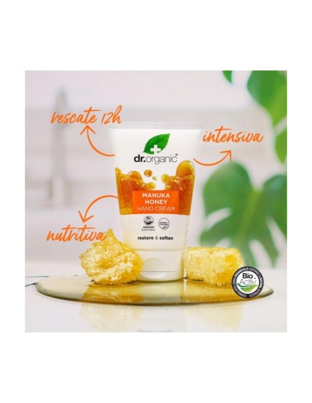 Crema manos y uñas Miel de Manuka Orgánica 125 ml de crema Dr. Organic
