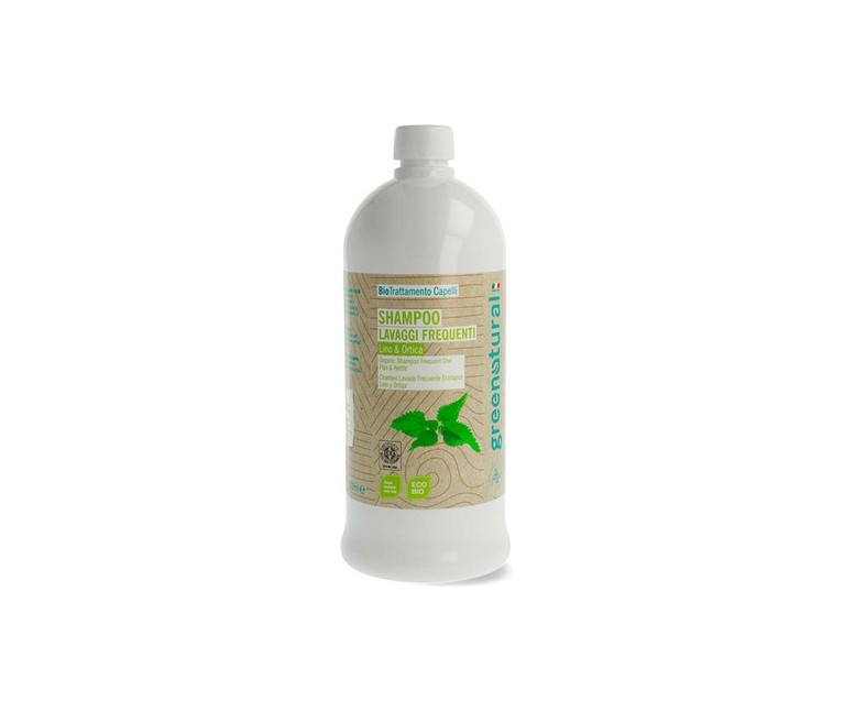 Champú Lavados Frecuentes Lino y Ortiga 1 L Greenatural