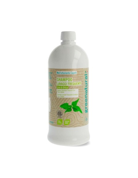 Champú Lavados Frecuentes Lino y Ortiga 1 L Greenatural