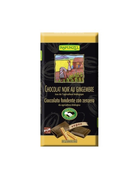 Tableta de chocolate con jengibre 80 g (Chocolate - Jengibre) Rapunzel