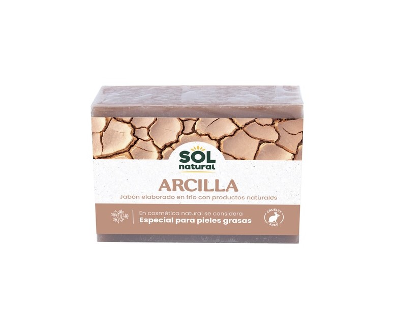 Jabón natural de arcilla para acné 100 g Sol Natural