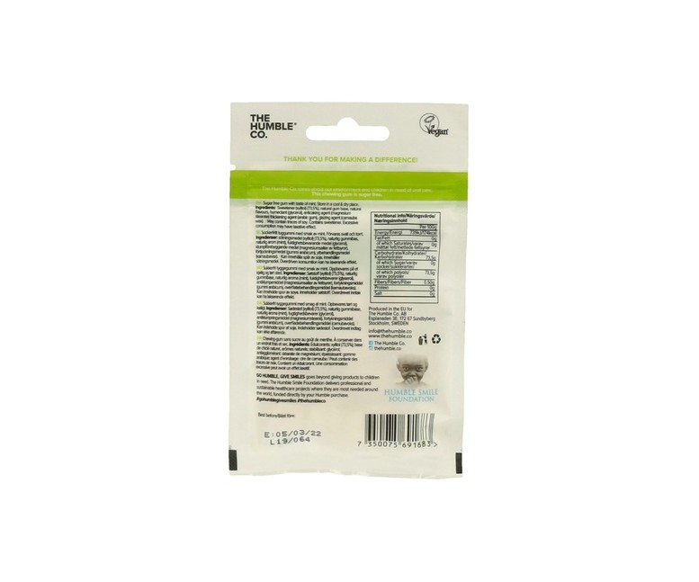 Goma de mascar natural - Menta fresca 19 g Humble Brush