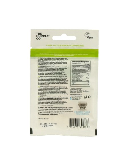 Goma de mascar natural - Menta fresca 19 g Humble Brush
