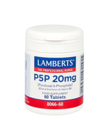 B6 20 mg (Piridoxal-5-Fosfato) 60 cápsulas Lamberts