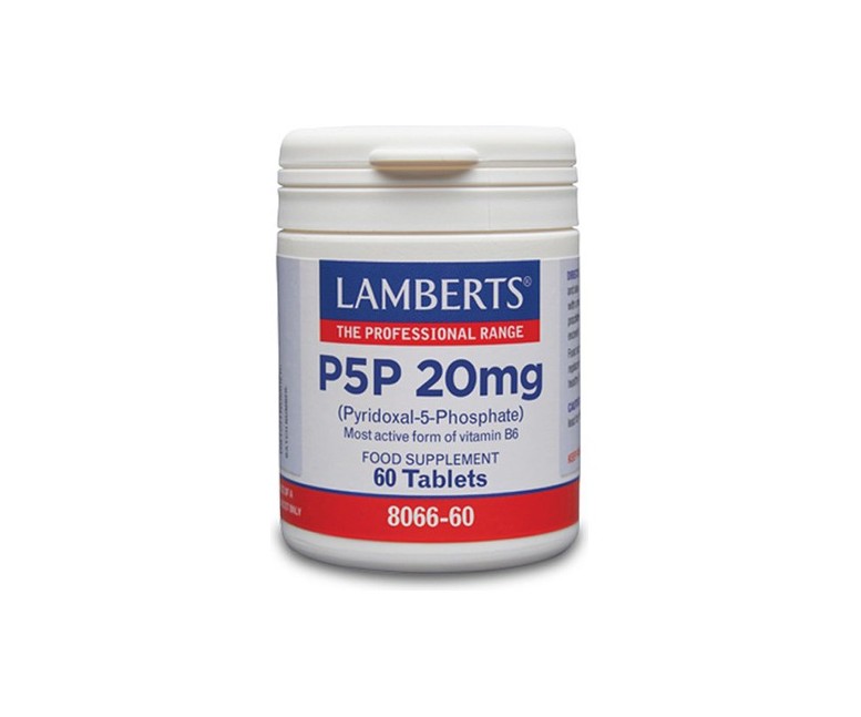 B6 20 mg (Piridoxal-5-Fosfato) 60 cápsulas Lamberts