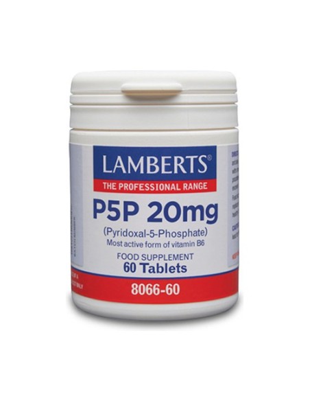 B6 20 mg (Piridoxal-5-Fosfato) 60 cápsulas Lamberts