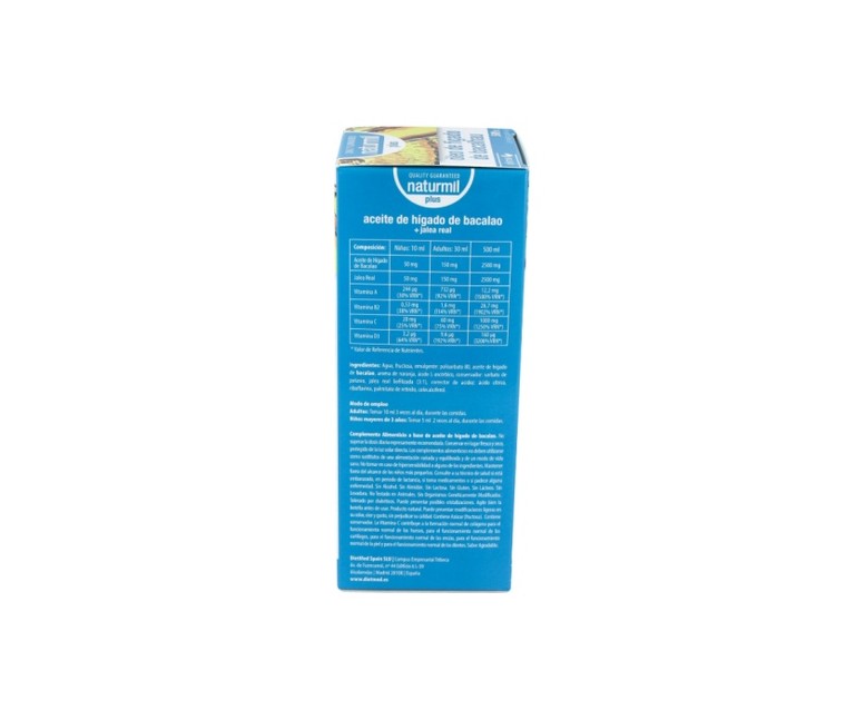 Aceite de Hígado de Bacalao con Jalea Real Plus 500 ml Naturmil