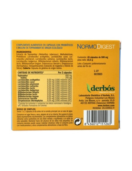 Normodigest 45 cápsulas Derbós