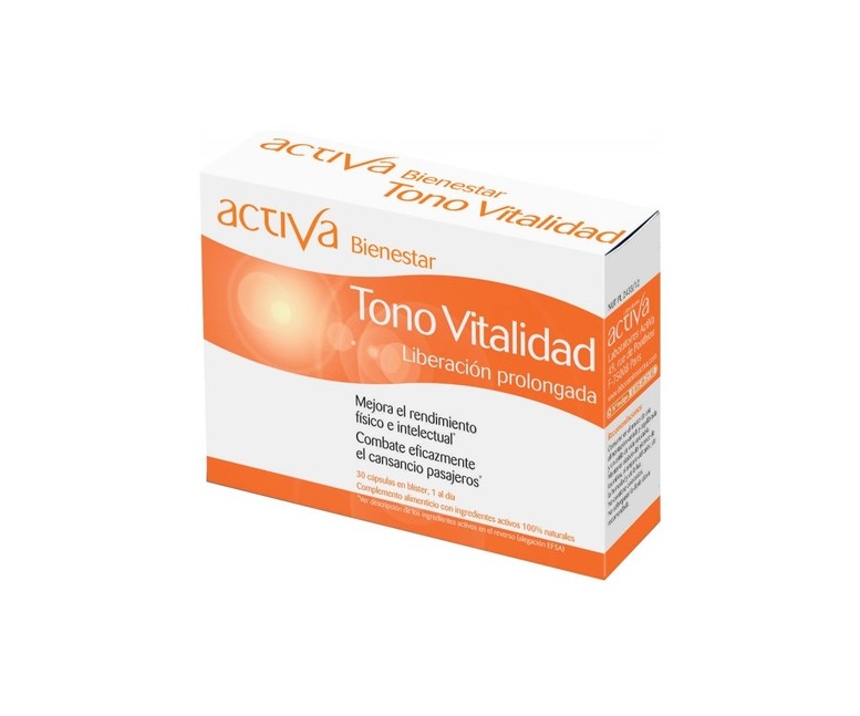 Bienestar tono vitalidad 30 cápsulas vegetales Activa
