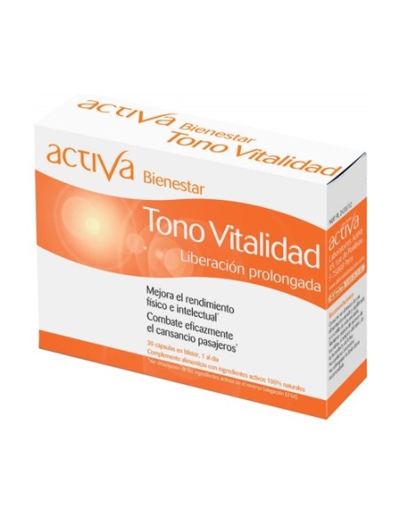 Bienestar tono vitalidad 30 cápsulas vegetales Activa