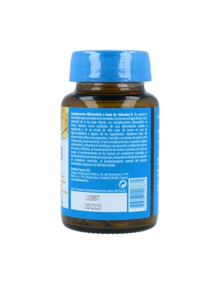 Vitamina D3 4000 UI 60 cápsulas Naturmil