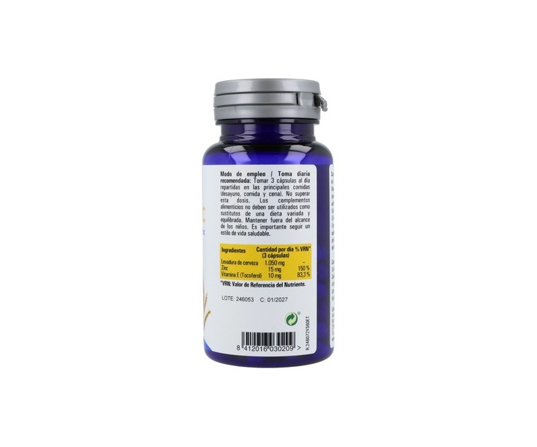 LevaZinc (Levadura Viva 350 Mg) 60 cápsulas vegetales de 350mg Hijas del Sol