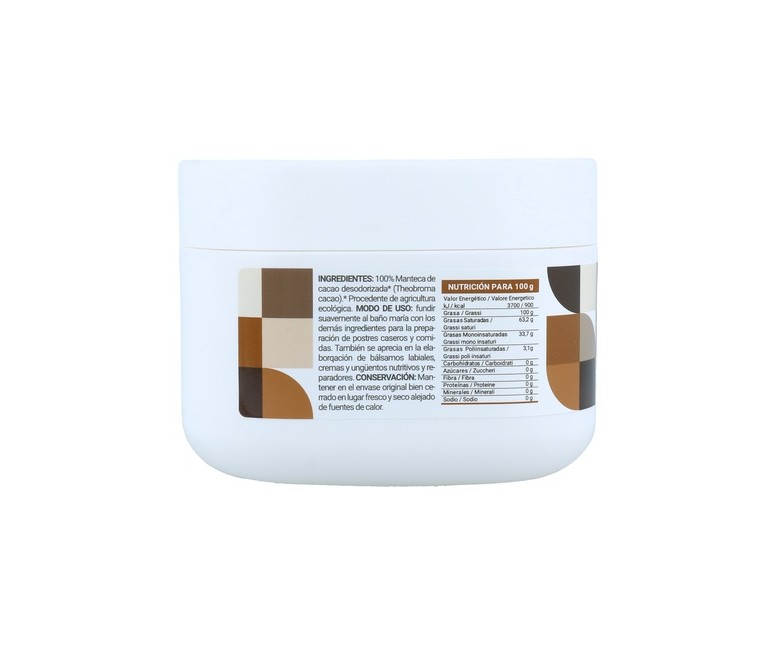 Manteca de Cacao Bio 250 g Terpenic