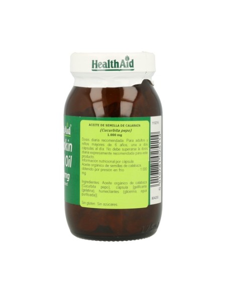 Aceite de Semilla de Calabaza 60 comprimidos Health Aid