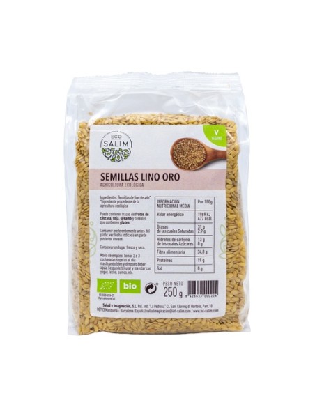 Semillas de lino oro Bio 250 g Eco Salim