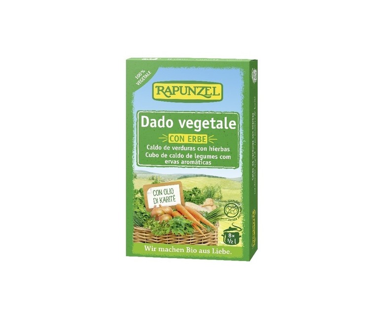 Caldo de verduras con hierbas 12 unidades de 8g Rapunzel