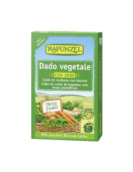 Caldo de verduras con hierbas 12 unidades de 8g Rapunzel
