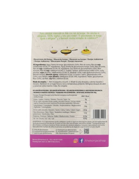 Macarrones de konjac 200 g The Konjac Shop