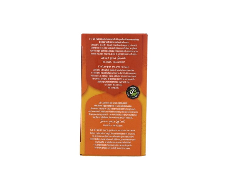 Infusión ayurvédica Jengibre, Naranja y Vainilla 17 bolsitas infusoras de 1.8g Yogi Tea