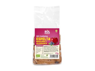 Galletas de espelta con manzana y arándanos Bio