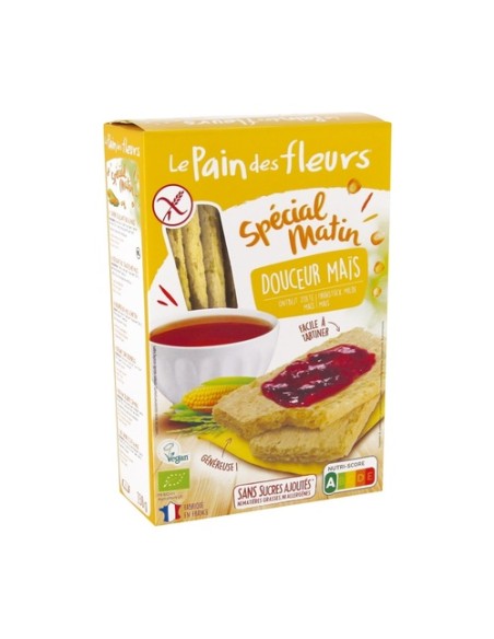 Tostadas Crujientes de Maíz Spécial Matin Bio Sin Gluten 230 g Le pain des fleurs