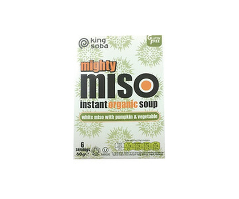 Sopa de Miso con Calabaza y Verduras Sin Gluten 6 sobres de 10g King Soba