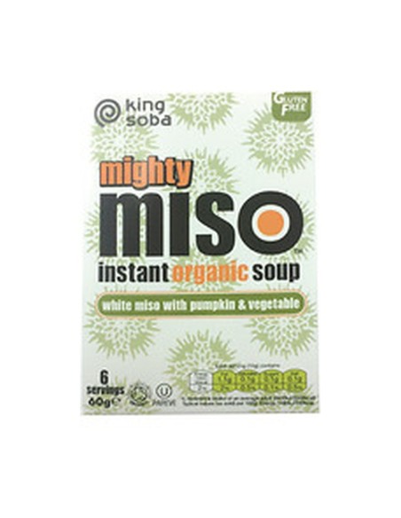 Sopa de Miso con Calabaza y Verduras Sin Gluten 6 sobres de 10g King Soba