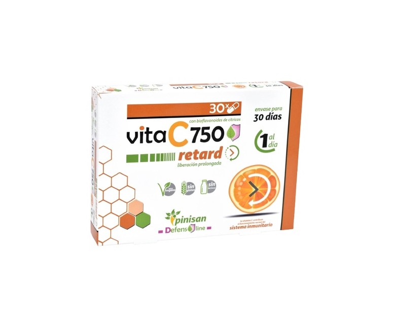 Vita C Retard 750mg 30 cápsulas de 750mg Pinisan