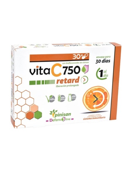 Vita C Retard 750mg 30 cápsulas de 750mg Pinisan