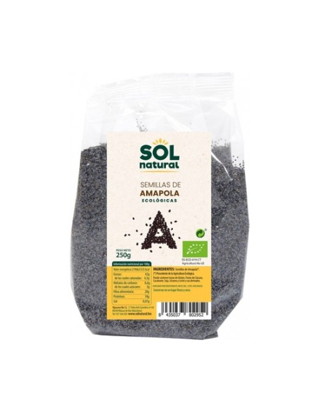 Semillas de amapola Bio 250 g Sol Natural