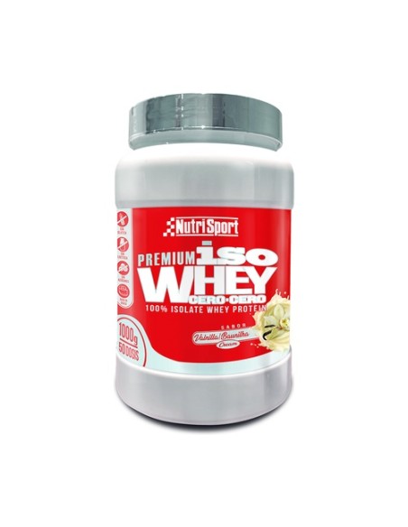Proteína Premium Iso Whey Cero Cero 1 kg (Vainilla) Nutrisport