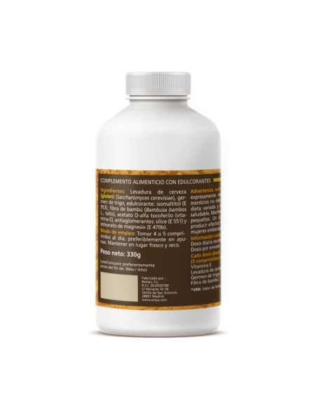 Levadura de Cerveza y Germen de Trigo 550 comprimidos de 600mg Sotya